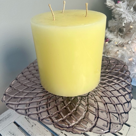 Vintage LE Smith Trellis Lavender Purple Square Pedestal Cake Plate Stand - Picture 11 of 15